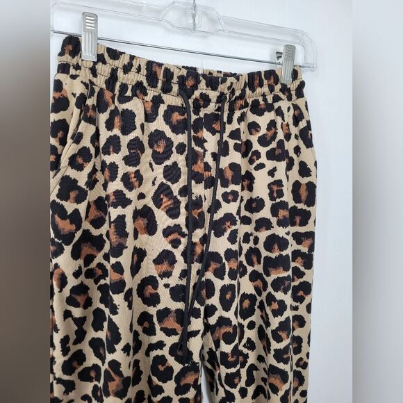 ShoSho Animal Print Joggers Pants Loungewear Cozy Pull On Pajama Casual Small - Picture 4 of 9
